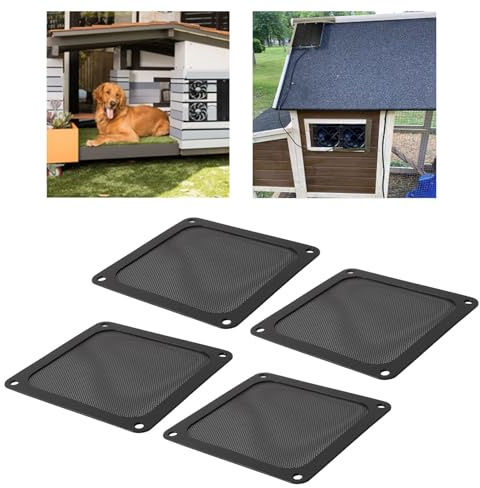 4 St 120x120 Mm PC-fodral Dammfilter, 120 Mm Magnetiskt Fläktfilter, Magnetiskt Filterkåpa PVC-nät, Datorfläkt Filtergrill för Stationära Datorer Chicken Coop Ventilatorfläkt