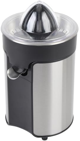 Tomantery Presse-agrumes électrique Compact 100 W Puissance Automatique Presse-citron Orange pour Petite Cuisine Appartement Dortoir Acier Inoxydable 1 X -agrumes électrique pour la Maison (Prise UE