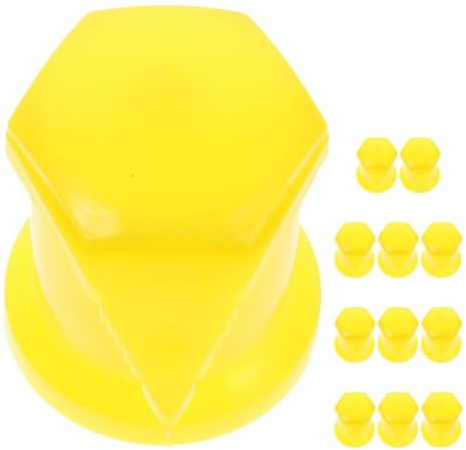 BESPORTBLE 12 Pack Loose Wheel Lug Nut Indicator Yellow Wheel Nut Markers for Trucks Semi Trailers & Enclosed Trailers High Visibility Tightening Band Cap Sleeve for Visual Safety Checks