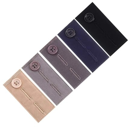 5Pcs Elastico Vita Pulsante Estensori Cintura Estensione Pulsante di Abbigliamento Accessori per Pantaloni Vita Pulsante Discreto