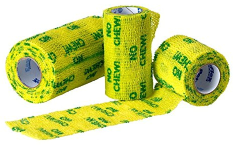PETFLEX (6 Pack) Andover 3-inch No Chew Yellow Pet Bandage Wrap 5-Yards