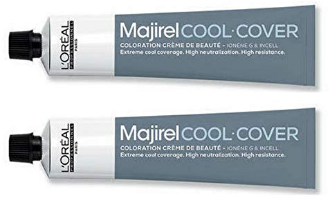 Loreal Majirel Cool Cover - Lote de 2 unidades de 50 ml, 9 cc, rubio muy claro