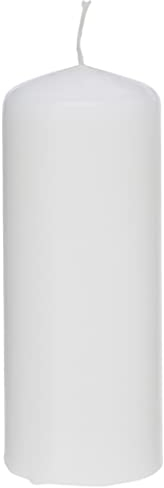 SPAAS Paquet de 9 Bougies Piliers Cylindre 60/150 mm, ± 45 heures, non-parfumée - blanc