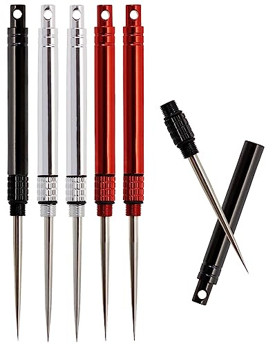 ONLYKXY 6pcs Stainless Steel Toothpicks Colorful Toothpick Holder Reusable Metal Fruit Stick Cocktail Pick for Tooth Clean Toothpick