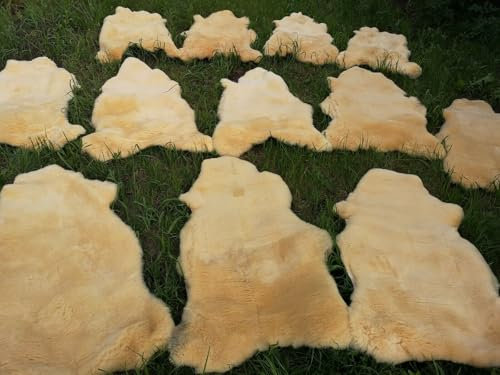 Provellus Real Real Sheepskin Lambskin Baby Fur Relugan up to 140 cm Bargain (30 x 30 cm Round)