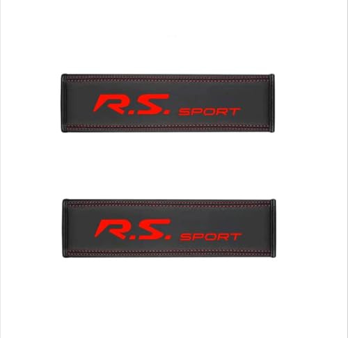 LVGURLV Cuscinetti per Cintura di Sicurezza per Renault RS Sport Clio Megane Kangoo Captur Espace Twingo Duster, Cuoio Accessori Cintura di Sicurezza Auto Copri Cintura di Sicurezza Auto 2 Pezzi
