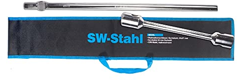 SW-Stahl 02251L Radmutternschlüssel, 30 x 32 mm I Set 2-tlg. I Set inkl. Drehstift I Auto Radschlüssel I Reifenwechsel Werkzeug I Drehmoment Schlüssel Reifen I Pannenwerkzeug I Reifenwerkzeuge