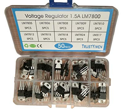 New 50 x LM7805 LM7806 LM7808 LM7809 LM7810 LM7812 LM7815 LM7818 LM7824 LM317 1.5A Voltage Regulator FBA