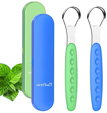 New Version Tongue Scraper Cleaner for Adults & Kids, Medical Grade Metal Tongue Brushes Set for Fresh Breath Dental Eliminate Bad Breath in Seconds