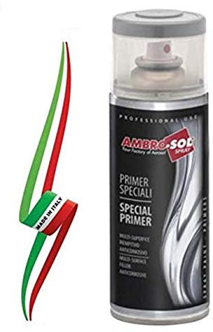 BOMBOLETTA SMALTO SPRAY SPECIALE  PRIMER METALLI  GRIGIO 400ml AMBRO-SOL ITALY