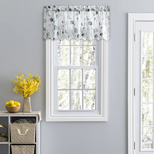 Ellis Curtain Eucalyptus Crushed Taffeta 48 x 15 Valance, Spa