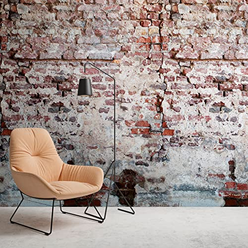 Livingwalls WTD 383351 Papier peint photo intissé Motif briques industrielles Rouge/gris 1,59 x 2,80 m