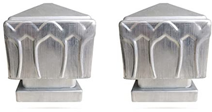 MFFIRE 2 X Capuchons pour Poteaux, Chapeau Poteau Bois en Forme De Carré en Aluminium Et Antirouille pour Décoration De Clôture,100