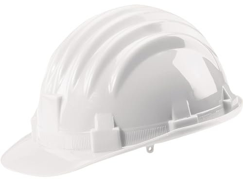 La zappa Casque de travail de protection en polyéthylène réglable de chantier Blanc