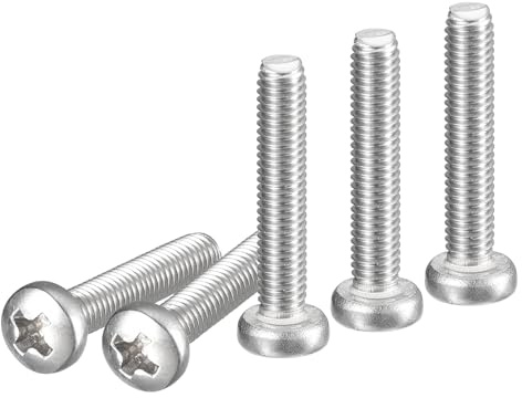 DTGN Vis à Tête Cylindrique M3X16Mm, Lot de 30, En Acier Inoxydable 304, à Empreinte Cruciforme, Filetage Métrique Grossier, Finition Brillante, Kit de Vis Et Boulons