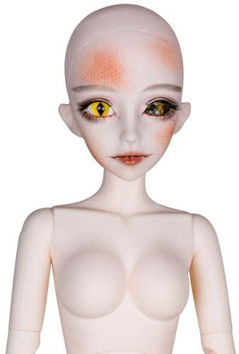 Proudoll 1/3 BJD docka vit hud anpassad docka kropp orm flicka lamiae 60 cm 24 tum handmålade rörliga boll gemensamma SD-dockor