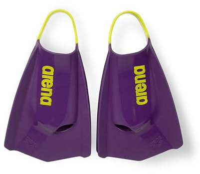 Arena Powerfin Pro II - Pinne unisex per adulti, unisex, in silicone, a lama corta, personalizzabili, colore: prugna/lime, taglia 44-44