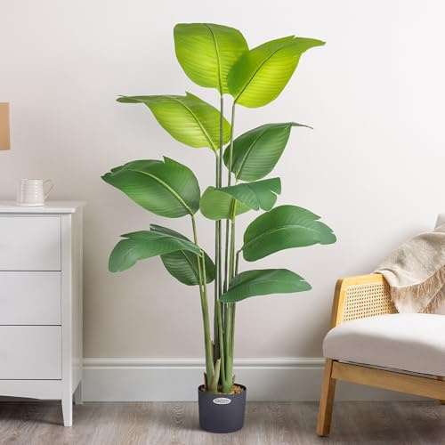 Christow Artificial Banana Tree (Bird of Paradise) In Pot, 5ft