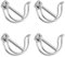 Goupille Tubulaire, Lot de 4 Goupilles Fendues Pliables 6 x 45 mm avec Fermoir à Pression, Goupille Fendue, Goupille de Verrouillage, pour Ferme, Pelouse, Jardin