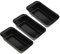 Lot de 3 Moules à Pain - Moule cake 25 x 13 x 6 cm - Acier au Carbone - Revêtement Antiadhésif - Répartition Uniforme de la Chaleur - Pour Pain, Gâteaux, Toast (Noir)