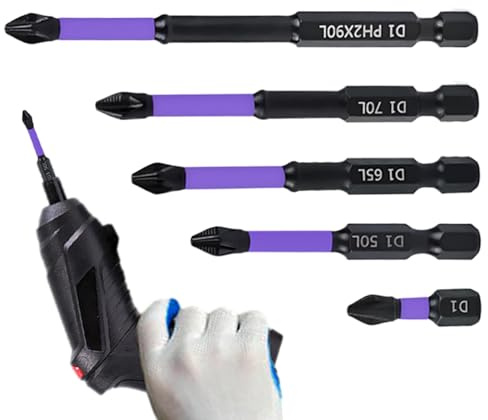Juego de bits magnético, bits de perforación magnética | Conjunto de destornillador eléctrico magnético anti-deslizamiento | Accesorios de herramientas de alimentación de mechón de metal para destorni