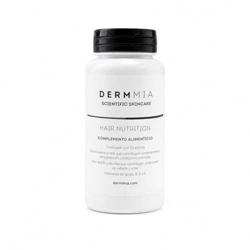 Dermmia Hair Nutrition 90 Cápsulas – Complemento Nutricional para Cabello | Vitaminas para el Pelo con Zinc y Biotina | Anticaída y Crecimiento Capilar