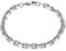 Materia Herren Armband Silber 925 6mm breit - Herrenarmband Ankerkette diamantiert rhodiniert SA-89-20cm