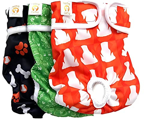 ÅTTÄTTNING ÄR TILLVÄXT Hundblöjor Tvättbara och återanvändbara hund- och hanblöjor Material Slitstark maskintvättbar lösning för husdjursinkontinens och långa resor - 3-pack set (XS, NEW)