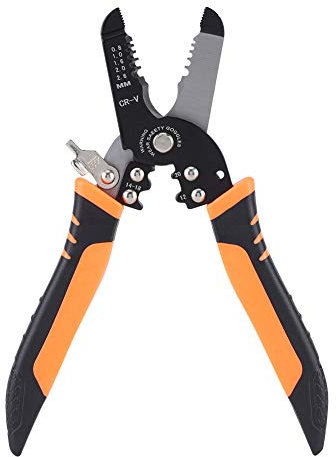 Pinze spelafili, pinza spelafili multifunzione, pinza spelafili per elettricisti, spelafili dal design professionale e lavorazione raffinata (175 mm)