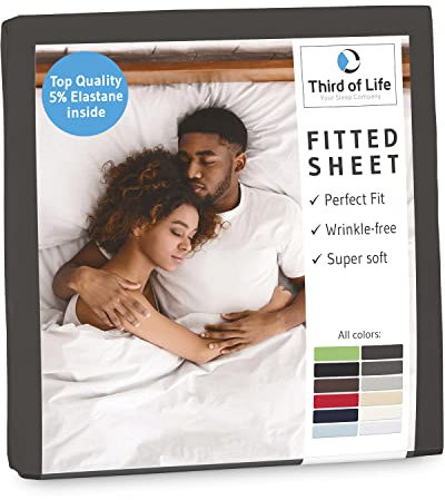 Premium Spannbettlaken 180x200 cm I Aus natürlicher und weicher Baumwolle I Das atmungsaktive Bettlaken BENE ist fussel- & faltenfrei I Designed in Germany I Jersey Bettbezug I 20 cm Höhe, 180x200cm