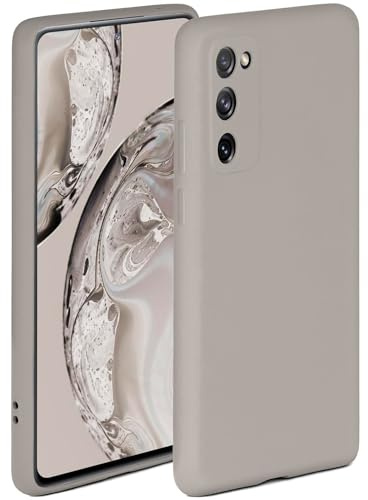 ONEFLOW Soft Case für Samsung Galaxy S20 FE/FE 5G Hülle aus Silikon mit Kameraschutz, Silikonhülle mit erhöhtem Schutz fürs Display, Backcover Schutzhülle, weiche Handyhülle, Taupe