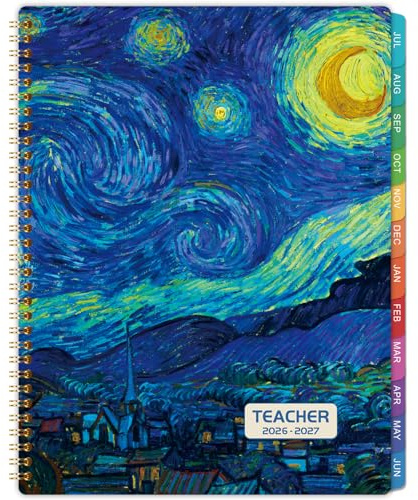 Teacher Planner 2026-2027 - Academic Planner 2026-2027 from July 2026 - June 2027, 8.5 x 11, Weekly & Monthly Lesson Plan Book, Helps Better Teaching