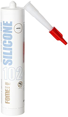 Weißes Silikon Bad Dichtmasse [310 ml] - Professionelles Silikon Weißes Wasserdichtes Sanitärsilikon - Sanitärsilikon Weiß Silikon Badezimmer, Rinnen und Fensterabdichtung von Tegra