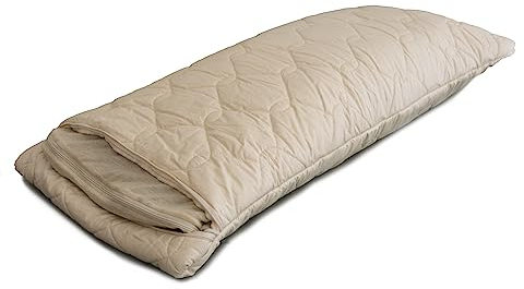 GIRAFFENLAND Bio Dinkelspelzkissen 40x80cm, Komfort-extra Bio-Steppware + Bio Dinkel mit zusätzlichem Inlett | ungefärbt und ungebleicht | Schlafkissen, Kopfkissen