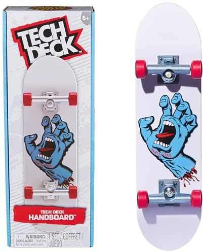 TECH DECK - Handboard Santa Cruz - Mini Monopatín o Mini Skateboard de 12 cm de largo (para usar solo con las manos) - 6071368 - Juegos Infantiles - Juguetes Niños 6 Años +