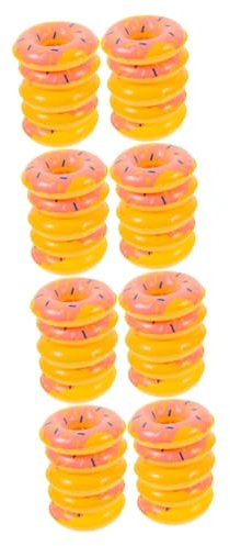 ibasenice 40 STK Mini-schwimmring Mini- -schwimmringe Spaß Wasser Puppenhaus-floatie Donut-schwimmringe Winziger Schwimmring Aufblasbarer Miniatur-schwimmschlauch Puppenbadewanne Plastik