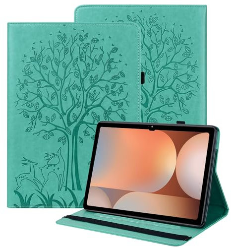BOLELAW Custodia per tablet Amazon Fire HD 8 & 8 Plus (12/10th Gen, 2022/2020) 8 pollici con penna e portapenne, slot per carte di credito, supporto, custodia flip per tablet Amazon Fire HD 8, verde