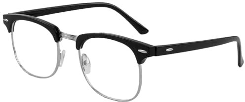 Novstuf Blue Light Blocking Glasses Computer Reading Glasses Anti-Glare Anti UV Lightweight Eyeglasses Transparent Lens Fatigue Unisex Reading Glasses for Smartphone Screens Computer TV