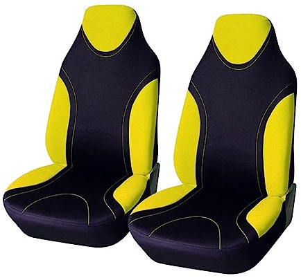ZUKPHBWYWK Autositzbezüge Für Autositzbezug, für die meisten Autos, Sitzbezüge, Vordersitzbezug, Auto-Styling, Sporteimer. Sitzbezug(Gelb)