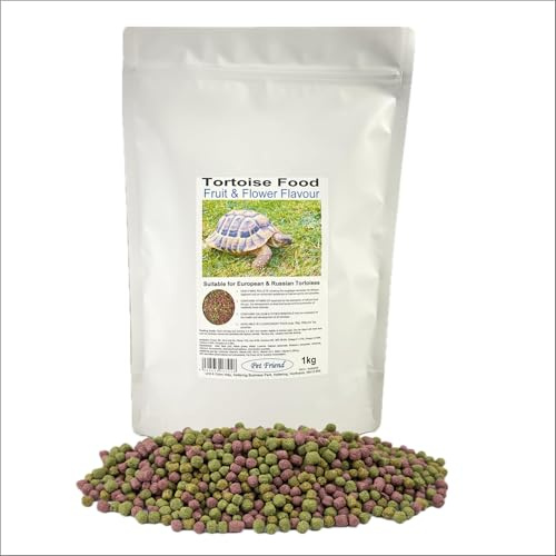 Pet Friend Tortoise Food Fruit & Flower Flavour Pellets 1kg - Suitable For Mediterranean & Russian Testudo Species Including Hermmans Marginated and Greek Subspecies