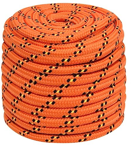 Corde de bondage - Corde à linge en polypropylène - 18 mm - 100 m - Pour jardin, bricolage, décoration, groupage et camping - Orange