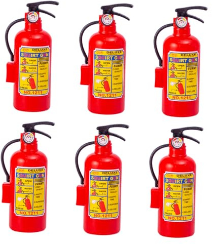 VICASKY Set 6 Pezzi Giocattoli Estintore Spara Acqua Tascabile, Giocattoli Estivi da Spiaggia e Piscina, Giochi Acquatici per Divertimento All’aperto