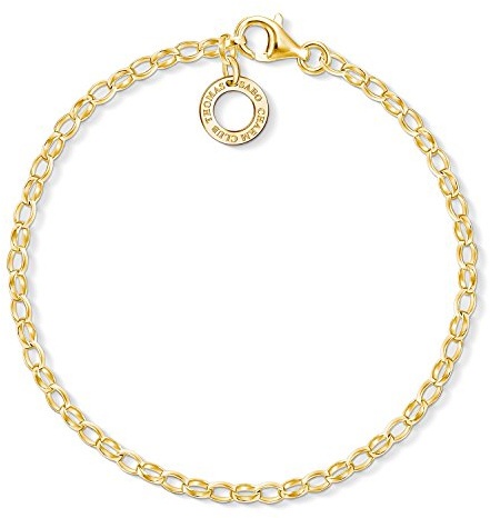 Thomas Sabo Damen-Charm-Armband Silber vergoldet X0243-413-39-L15,5