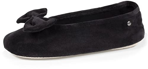 isotoner Chaussons Ballerines Femme Grand nud - Noir - 37/38 EU