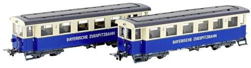 Hobbytrain H0 2er-Set Zugspitzbahn Personenwagen, Blau, Modellbahnwagen, Erwachsene, Hobbyisten, Unisex, UHF, 43107, 14512997031