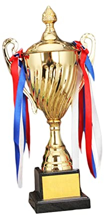 perfk Premio Trofeo Ricompense Trofeo Grande Coppa Trofeo in Metallo Ricordo per Celebrativo Concorso di Calcio Calcio Baseball, 32,5 cm