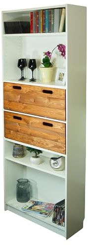 Kistenkolli Altes Land Einschubkiste passend für Billy-Regale in verschiedenen Farben und Größen Schublade Holzkiste (Ocker, Groß)