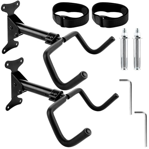 VIDETOL Pack of 2 Bicycle Wall Mount Bicycle Mount Wall Right or Left Rotatable Bicycle Suspension up to 50 kg Metal Bicycle Storage for Bicycle, Road Bike and Mountain Bike