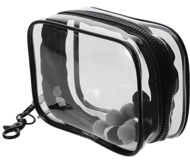 Yardwe Högtransparent Dockväska med Dragkedja och Nyckelring för Förvaring och Display Mjukisdjur och Samlarobjekt Slitstark PVC Bärbar Organiserare för Små Dockor och Accessoarer