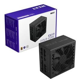 NZXT C850 Gold Core - Fuente de alimentación ATX 3.1 de 850 W - 80 Plus Gold - Cybenetics Platinum - Totalmente Modular - PCIe 5.1 600W 12V-2x6 - Ventilador Cero RPM - Condensadores de 105 °C - Negro
